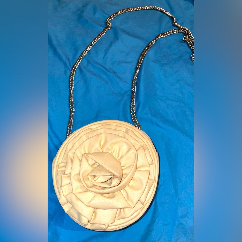 Beige Flower Shoulder Bag